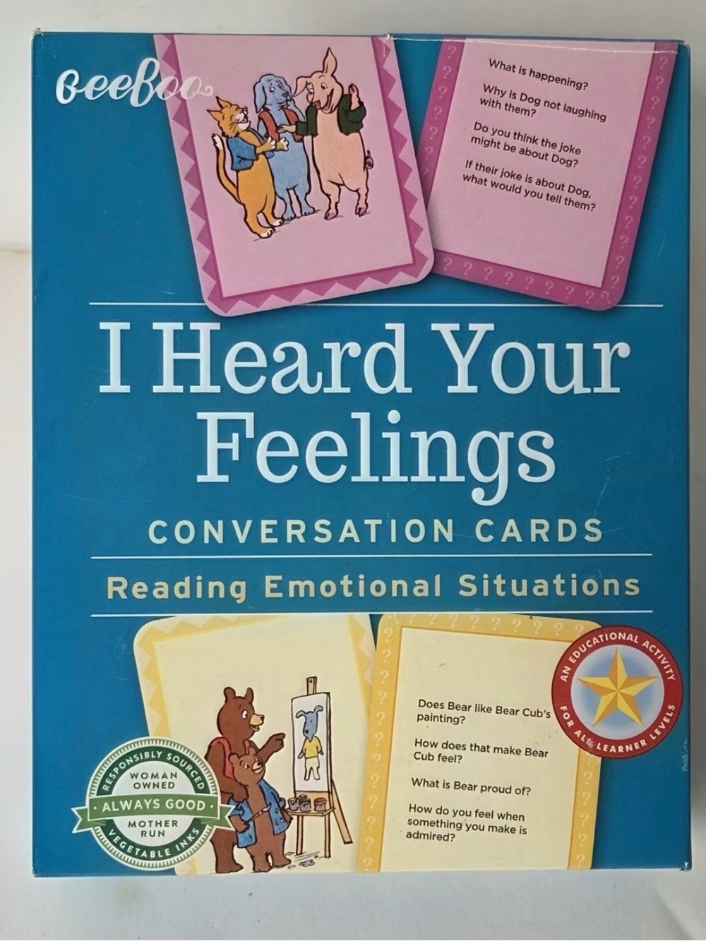 I Heard Your Feelings Conversation Cards - Reading for Emotional Development